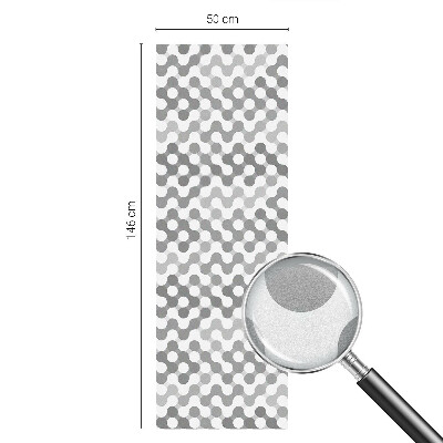 Folie decorativă vitraliu pentru uși și ferestre Geometria undelor