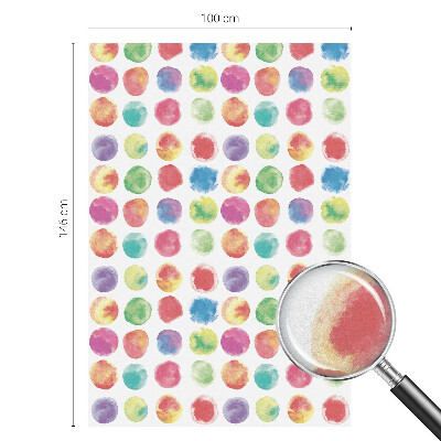 Autocolant vitraliu pentru geam Cercuri colorate