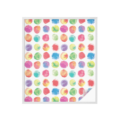 Autocolant vitraliu pentru geam Cercuri colorate