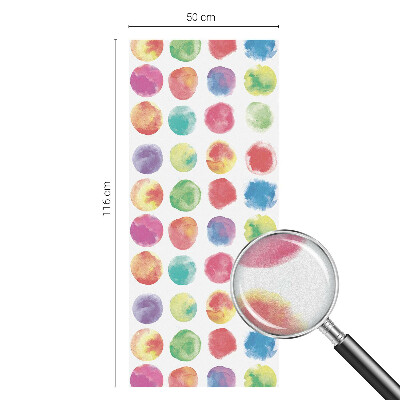 Autocolant vitraliu pentru geam Cercuri colorate