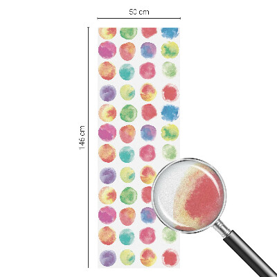 Autocolant vitraliu pentru geam Cercuri colorate