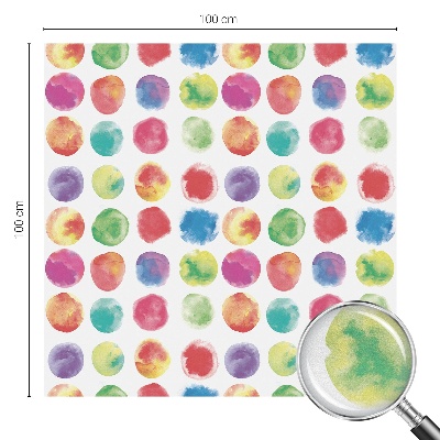 Autocolant vitraliu pentru geam Cercuri colorate