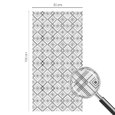 Folie geam intimitate model vitraliu Armonie rombică