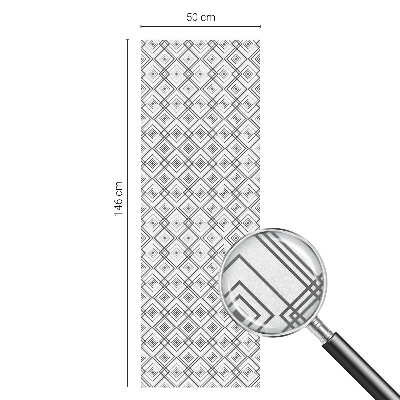 Folie geam intimitate model vitraliu Armonie rombică