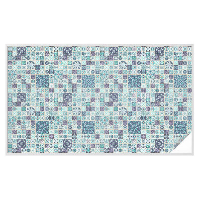 Folie decorativă vitraliu pentru uși și ferestre Plăci florale