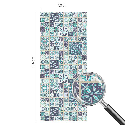 Folie decorativă vitraliu pentru uși și ferestre Plăci florale