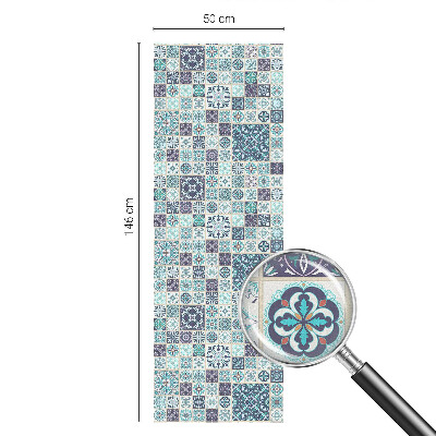 Folie decorativă vitraliu pentru uși și ferestre Plăci florale