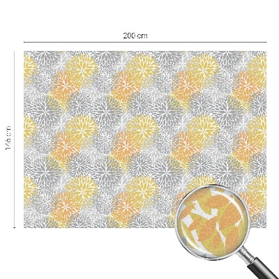 Autocolant vitraliu pentru geam Flori colorate