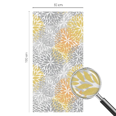 Autocolant vitraliu pentru geam Flori colorate