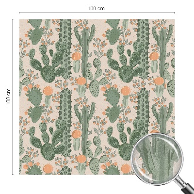 Folie geam intimitate model vitraliu Suculente verzi