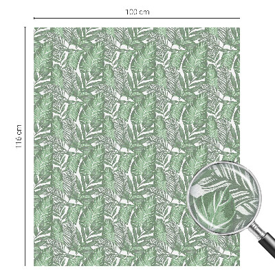 Folie decorativă vitraliu pentru uși și ferestre Armonie verde