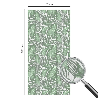 Folie decorativă vitraliu pentru uși și ferestre Armonie verde