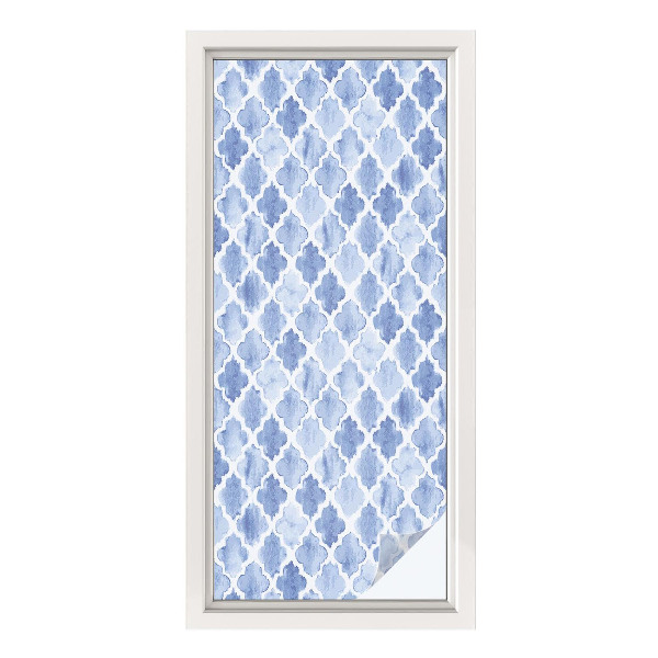 Folie decorativă vitraliu pentru uși și ferestre Eleganța acuarelei