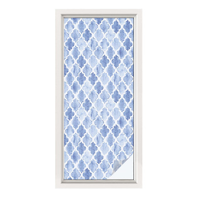 Folie decorativă vitraliu pentru uși și ferestre Eleganța acuarelei