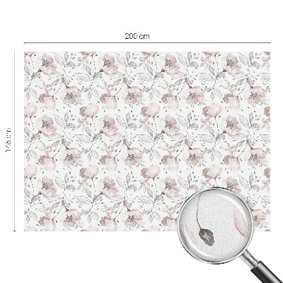 Folie decorativă vitraliu pentru uși și ferestre Frunze de trandafir