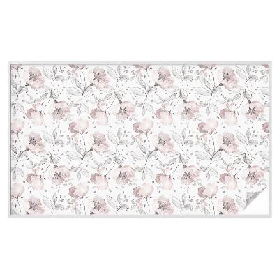 Folie decorativă vitraliu pentru uși și ferestre Frunze de trandafir