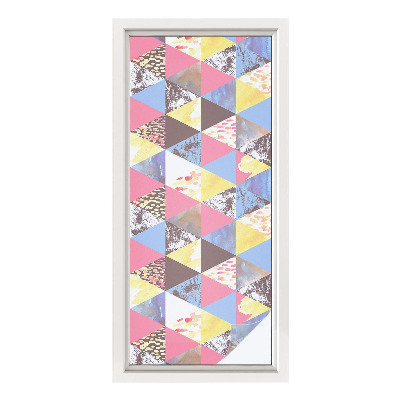 Folie geam intimitate model vitraliu Triunghiuri colorate