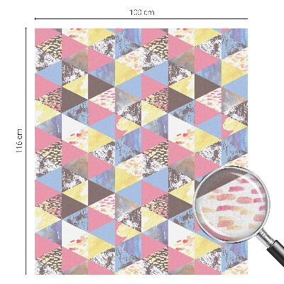 Folie geam intimitate model vitraliu Triunghiuri colorate