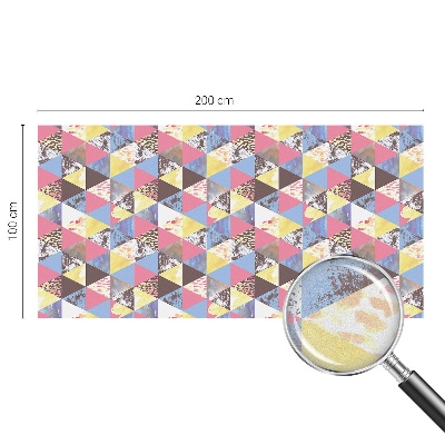 Folie geam intimitate model vitraliu Triunghiuri colorate