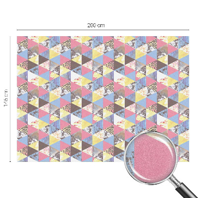 Folie geam intimitate model vitraliu Triunghiuri colorate