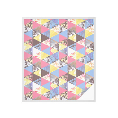 Folie geam intimitate model vitraliu Triunghiuri colorate