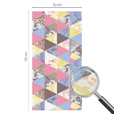 Folie geam intimitate model vitraliu Triunghiuri colorate