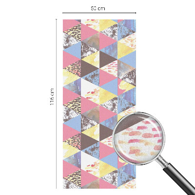 Folie geam intimitate model vitraliu Triunghiuri colorate