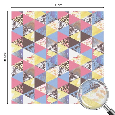 Folie geam intimitate model vitraliu Triunghiuri colorate