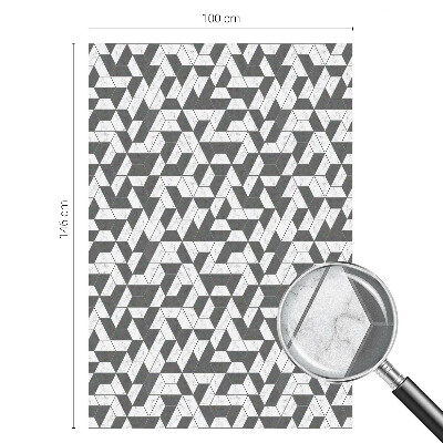 Autocolant vitraliu pentru geam Iluzii geometrice