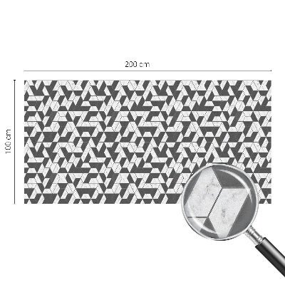 Autocolant vitraliu pentru geam Iluzii geometrice