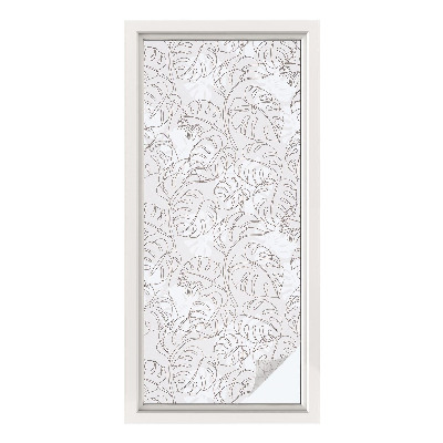 Folie decorativă vitraliu pentru uși și ferestre Ornament vegetal