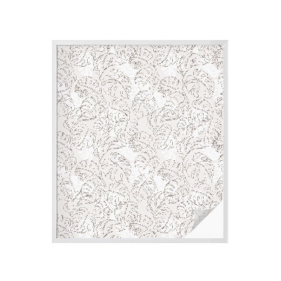 Folie decorativă vitraliu pentru uși și ferestre Ornament vegetal