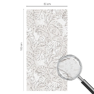 Folie decorativă vitraliu pentru uși și ferestre Ornament vegetal