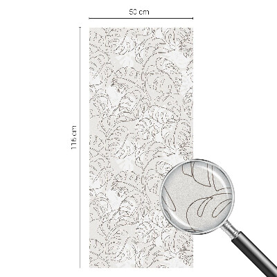 Folie decorativă vitraliu pentru uși și ferestre Ornament vegetal