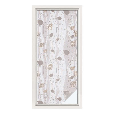 Folie geam intimitate model vitraliu Frunze elegante