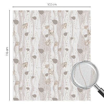 Folie geam intimitate model vitraliu Frunze elegante