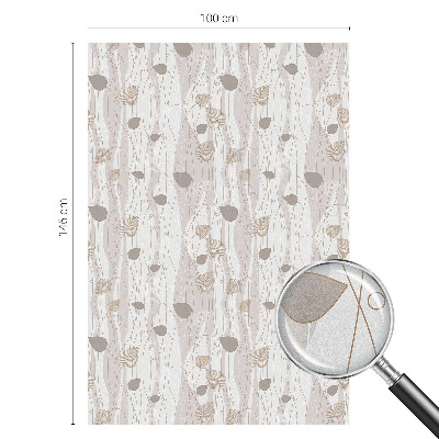 Folie geam intimitate model vitraliu Frunze elegante