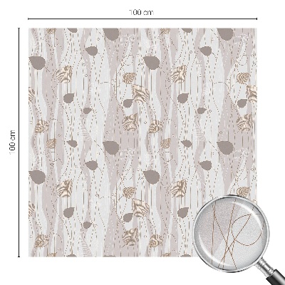 Folie geam intimitate model vitraliu Frunze elegante