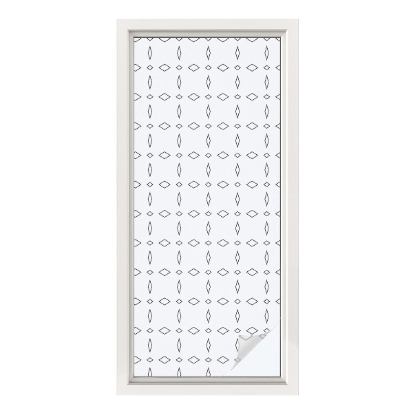 Folie decorativă vitraliu pentru uși și ferestre Forme de romb