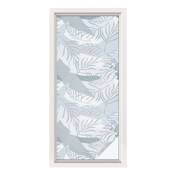 Autocolant vitraliu pentru geam Frunze subtile