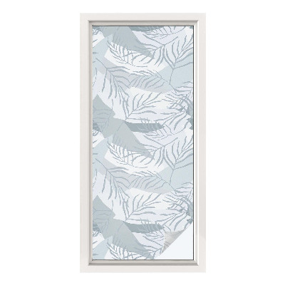 Autocolant vitraliu pentru geam Frunze subtile