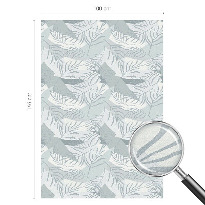 Autocolant vitraliu pentru geam Frunze subtile