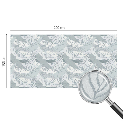 Autocolant vitraliu pentru geam Frunze subtile