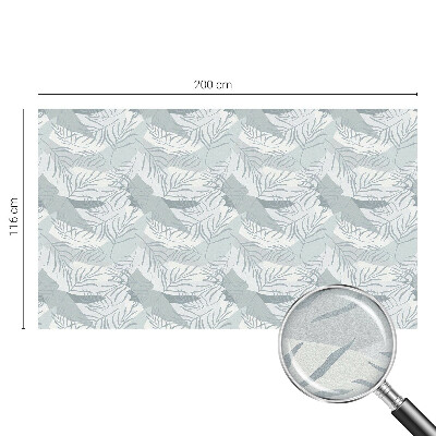 Autocolant vitraliu pentru geam Frunze subtile