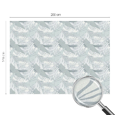 Autocolant vitraliu pentru geam Frunze subtile