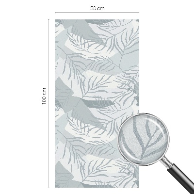 Autocolant vitraliu pentru geam Frunze subtile