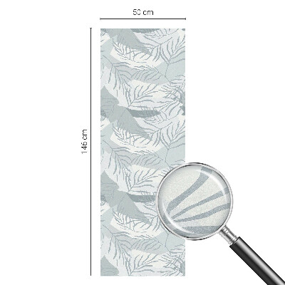 Autocolant vitraliu pentru geam Frunze subtile