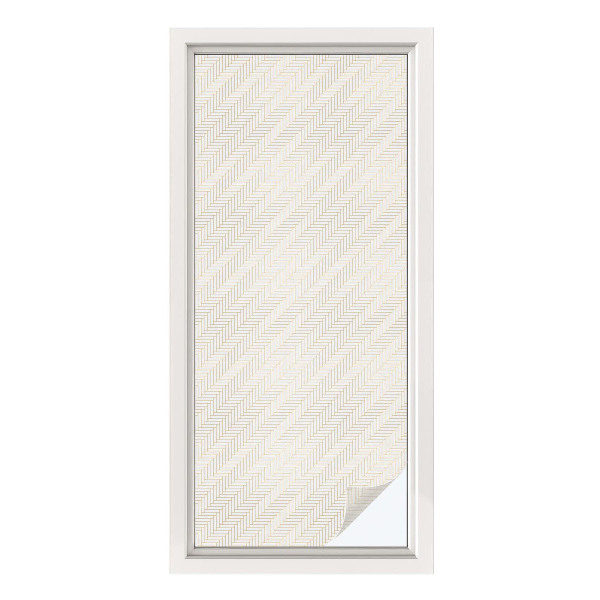 Autocolant vitraliu pentru geam Eleganța în spic de hering