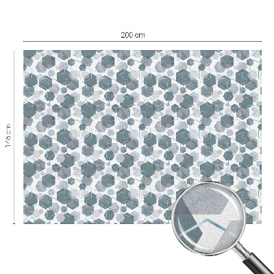 Folie decorativă vitraliu pentru uși și ferestre Hexagone geometrice