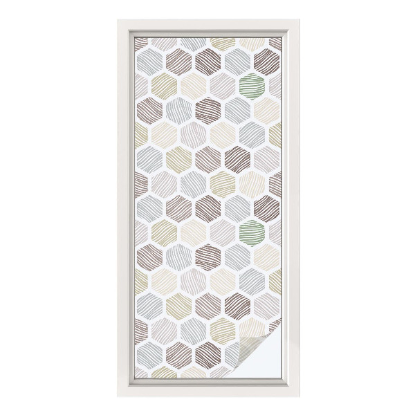 Folie decorativă geam Unde geometrice